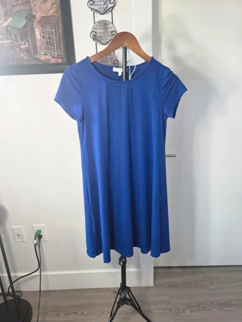 Chaus Jersey knit t-shirt dress, casual swing dress with short sleeves